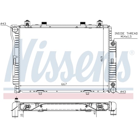 Nissen Nissens Radiator, 62714A 62714A
